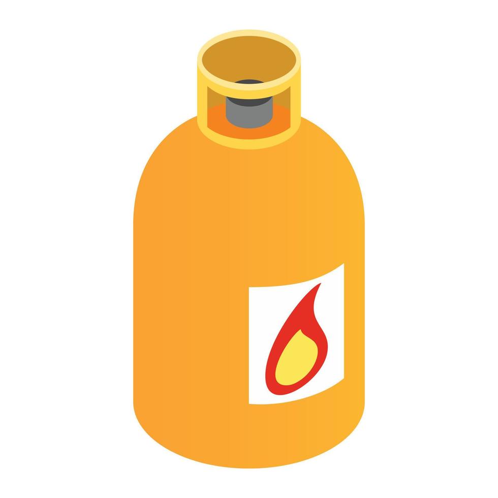 Gas bottle isometric 3d icon vector