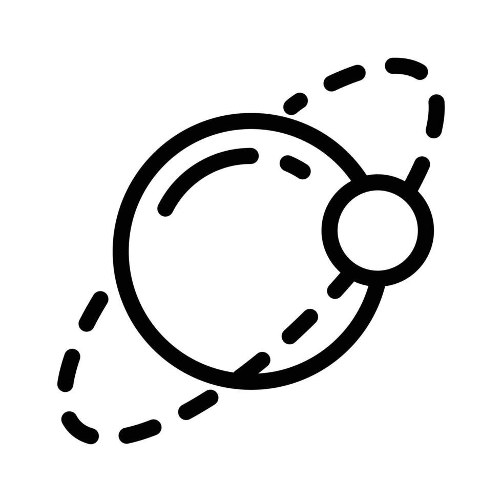Planet satellite icon, outline style vector