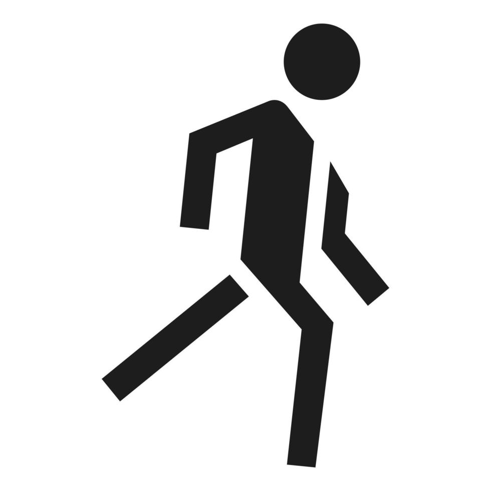 Running man icon, simple style vector