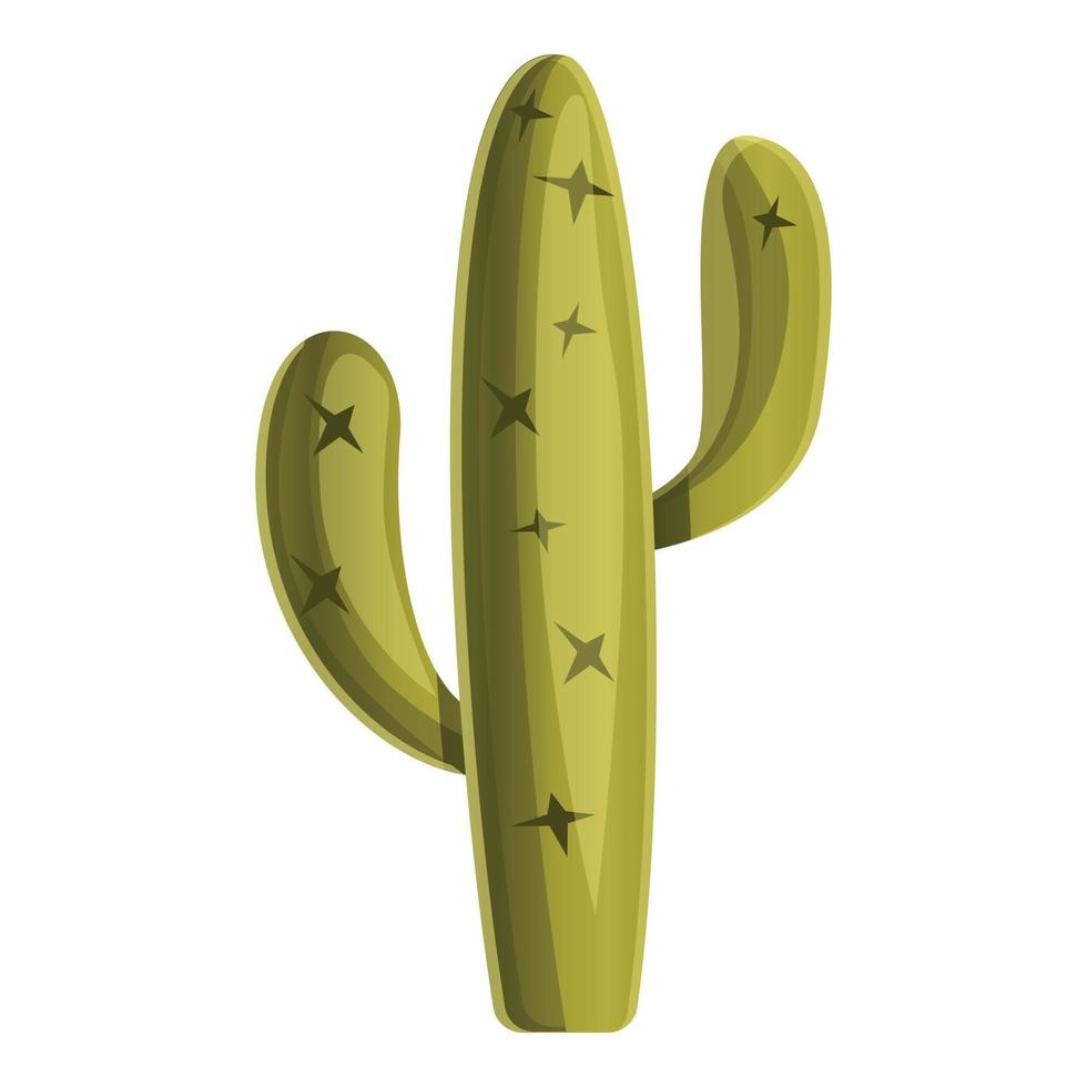 Desert cactus icon, cartoon style vector