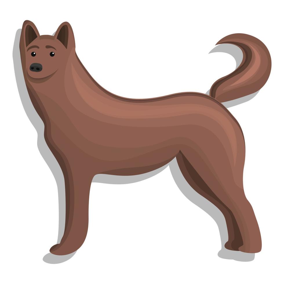 icono de perro casero, estilo de dibujos animados vector