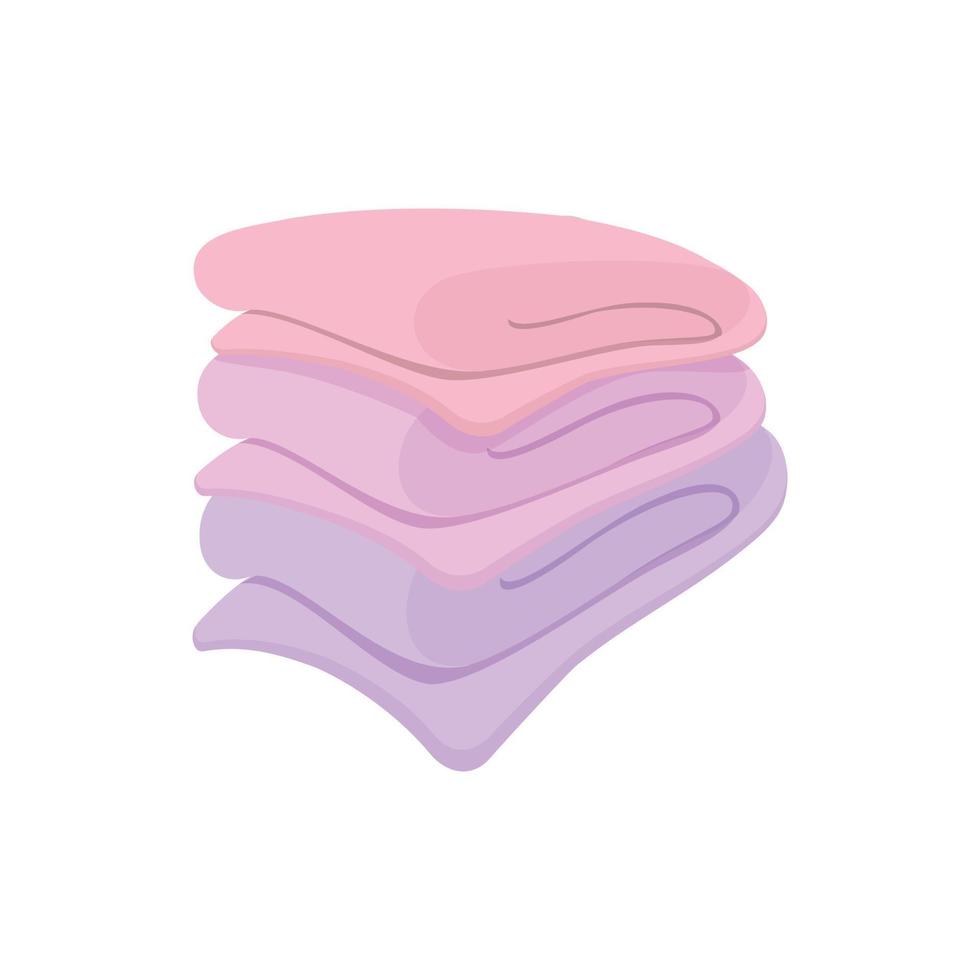 Towel stack cartoon icon vector