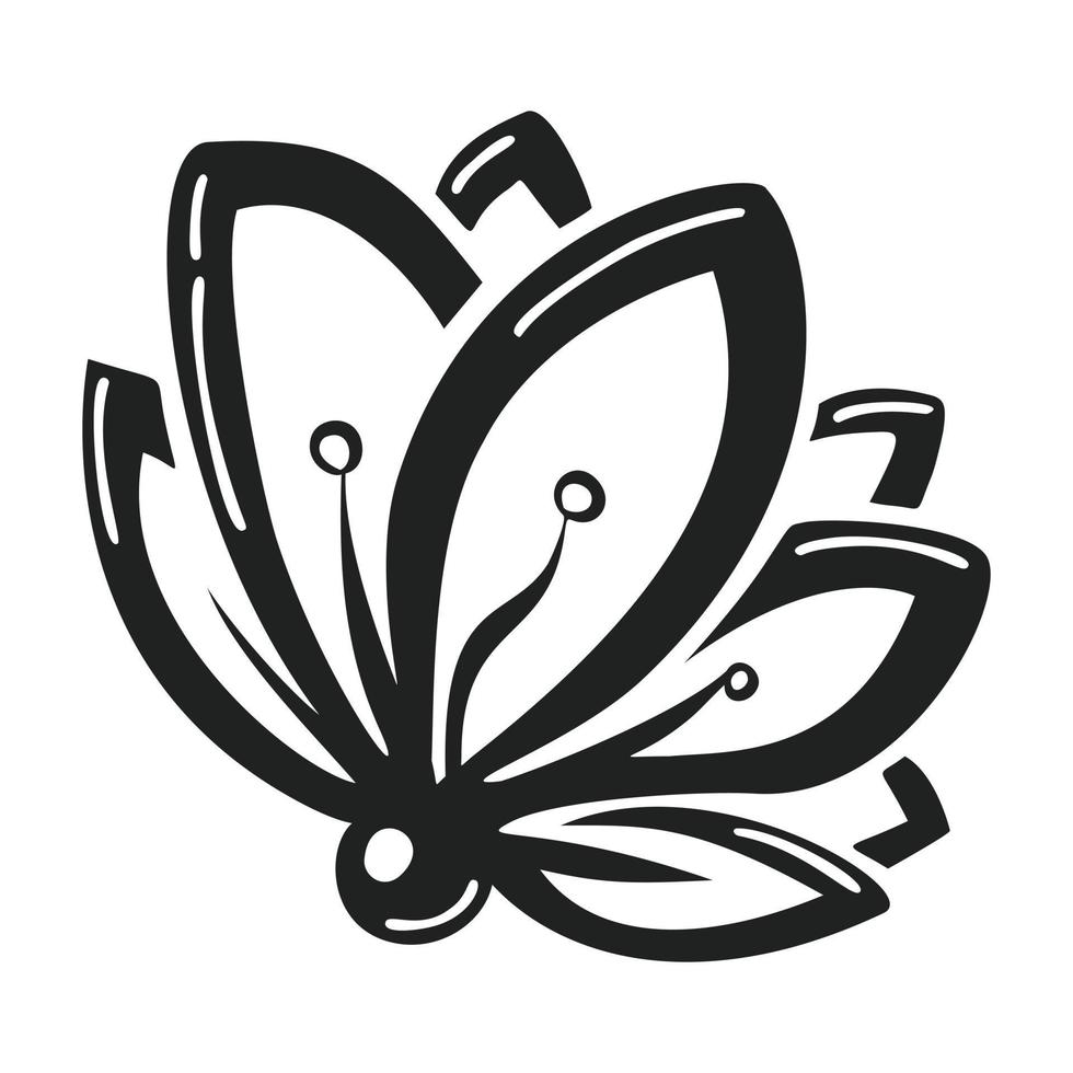Lily flower icon, simple style vector