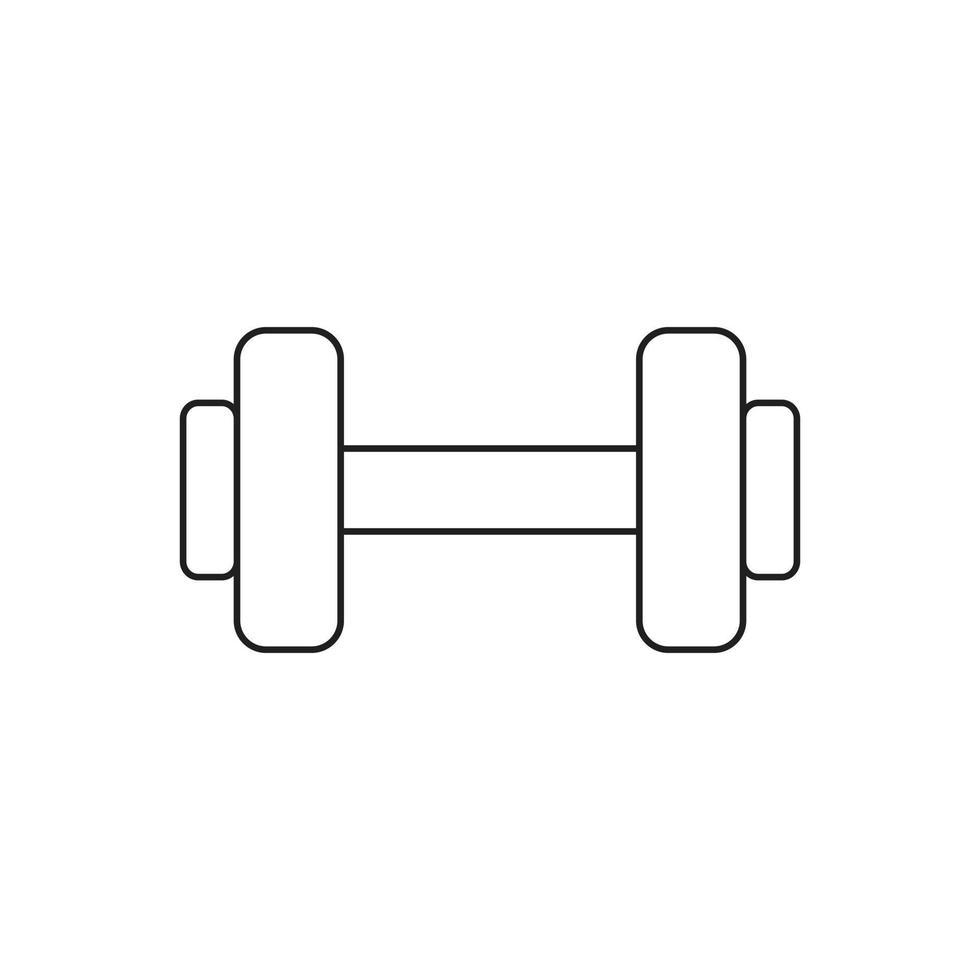 Dumbbell line icon vector