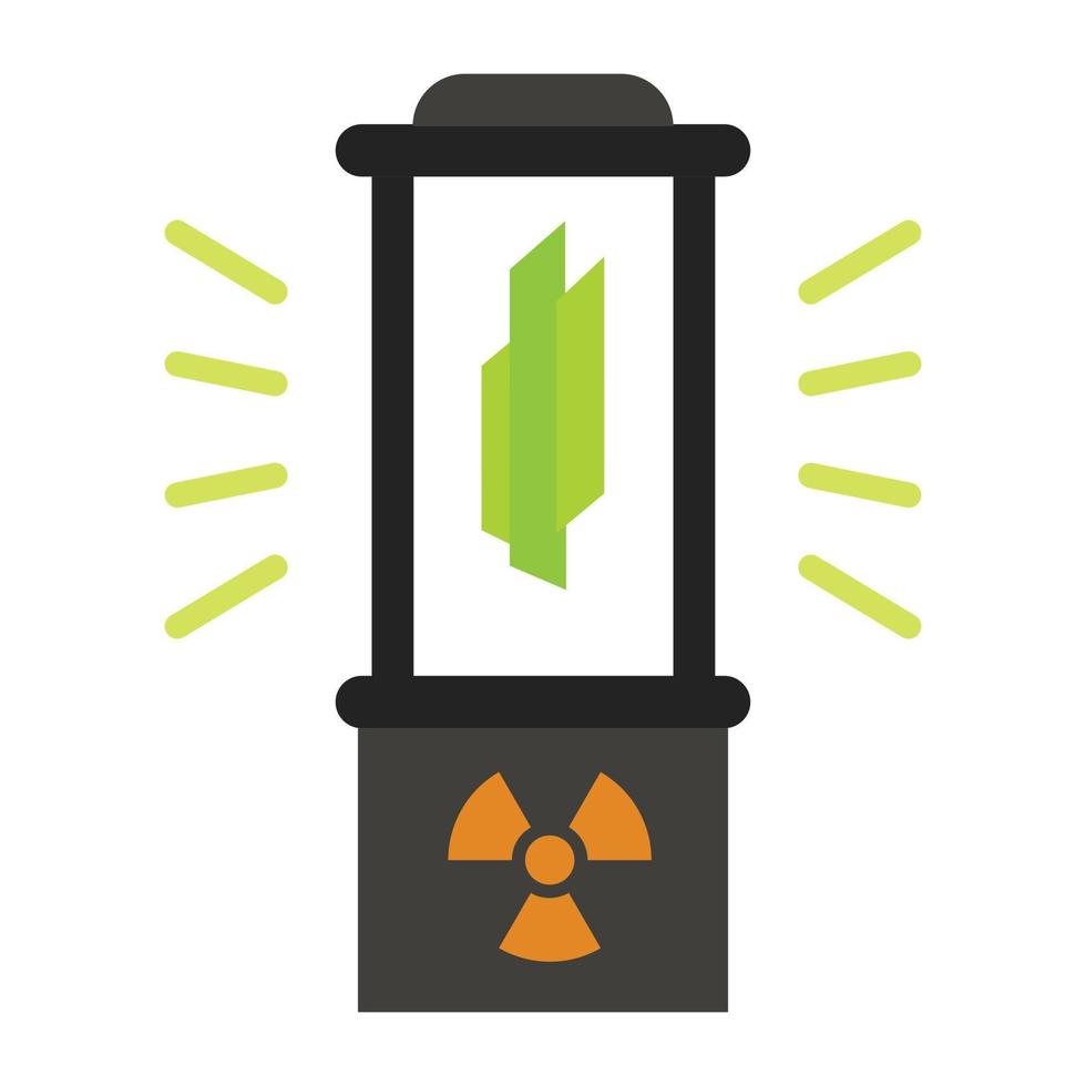 Nuclear fusion box icon, flat style vector