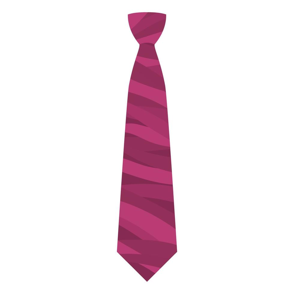 Pink tie icon, flat style vector