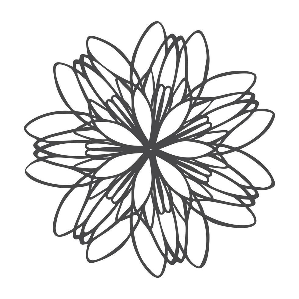 Logo flower icon, simple style vector