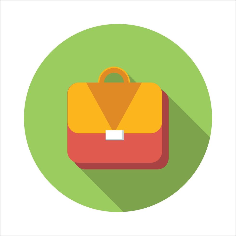 Briefcase flat icon vector