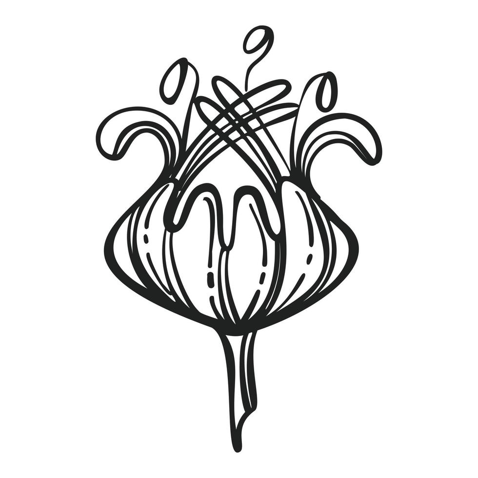 icono de flor rosa, estilo simple vector