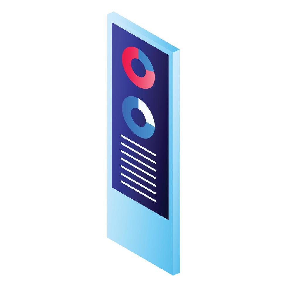 Media player icon, isometric style vector