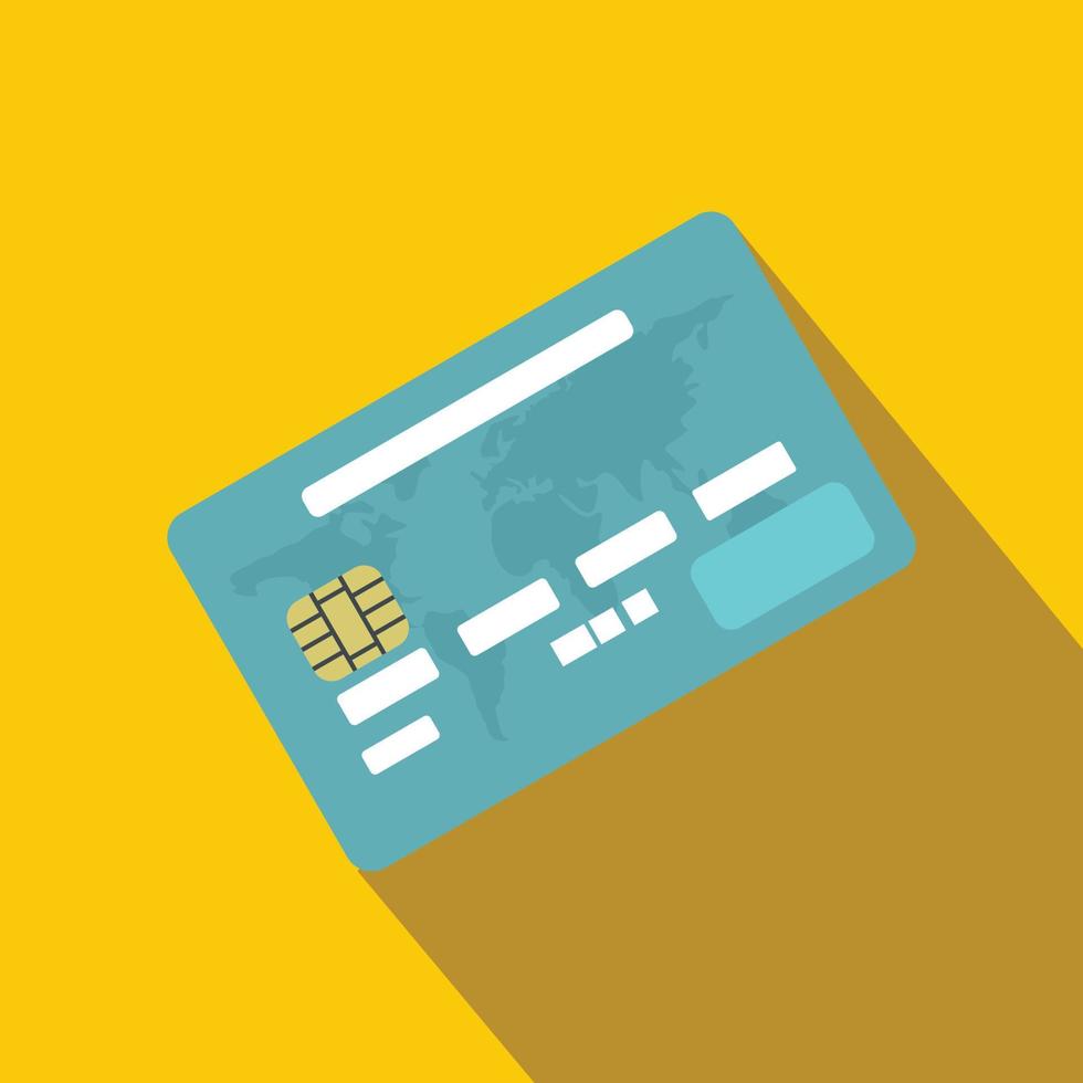 Credit card flat icon vector