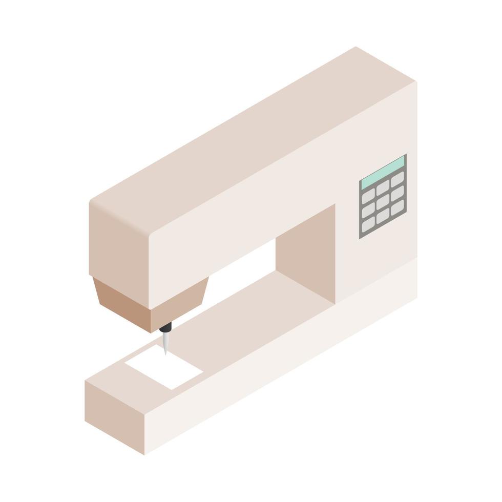 Sewing machine isometric 3d icon vector