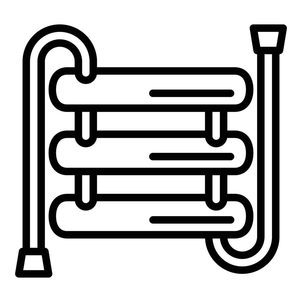 Heater pipe icon, outline style vector