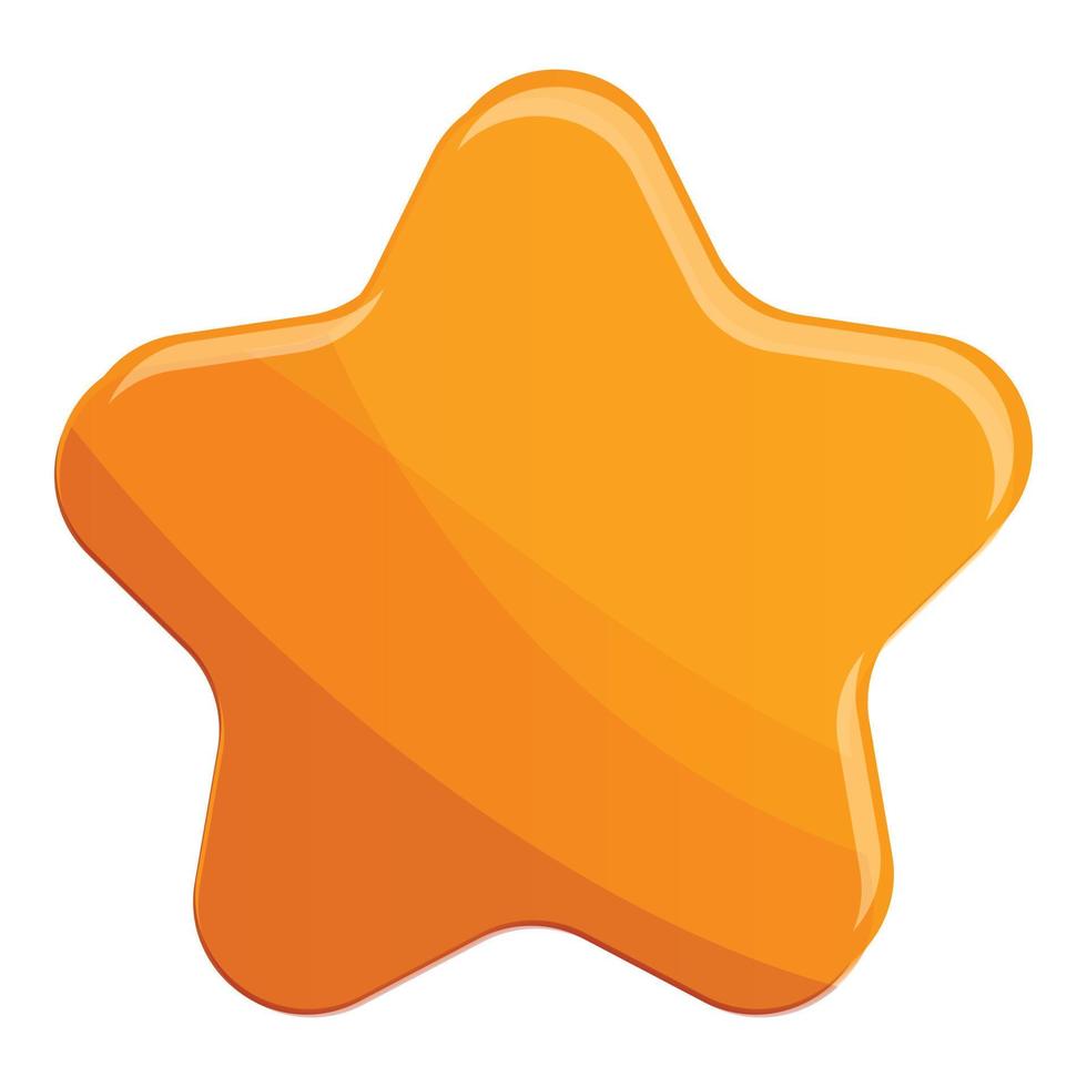 Star biscuit icon, cartoon style vector