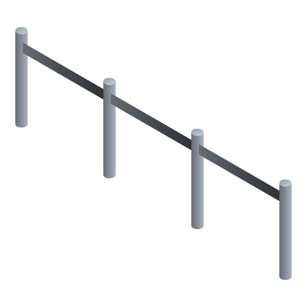 Supermarket barrier icon, isometric style vector