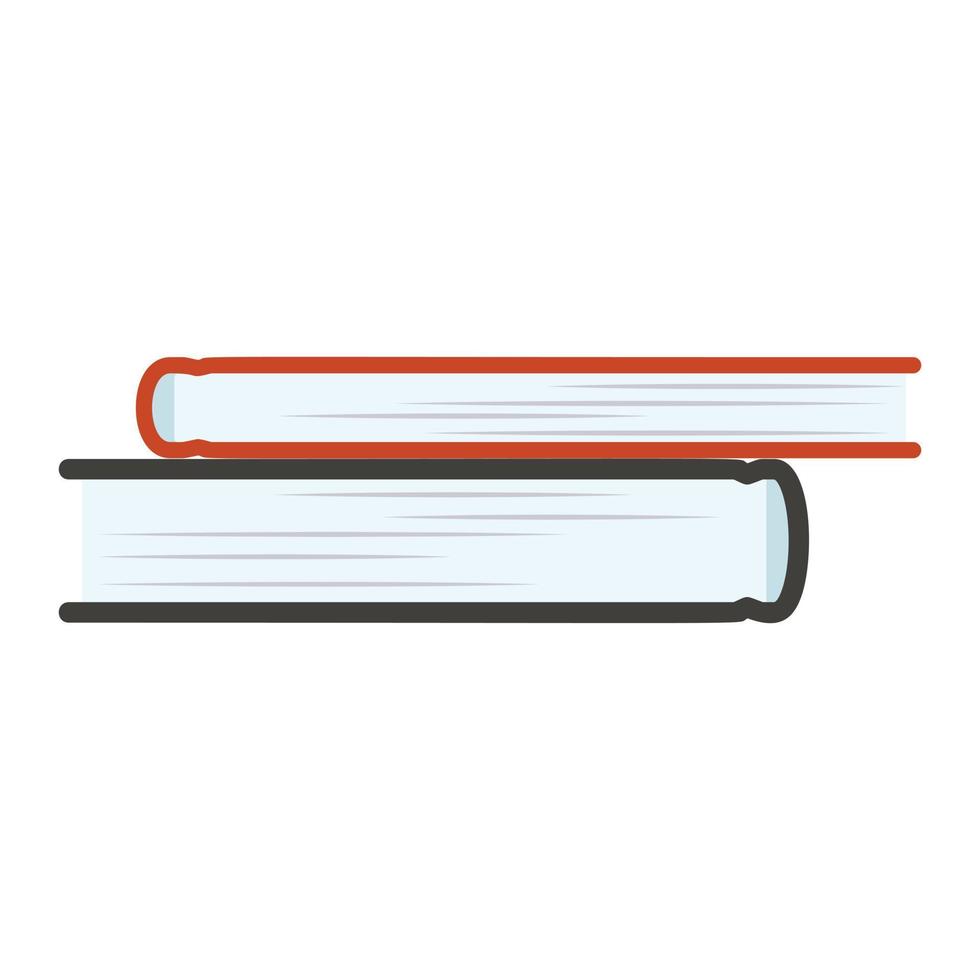 icono de pila de libros, estilo plano vector