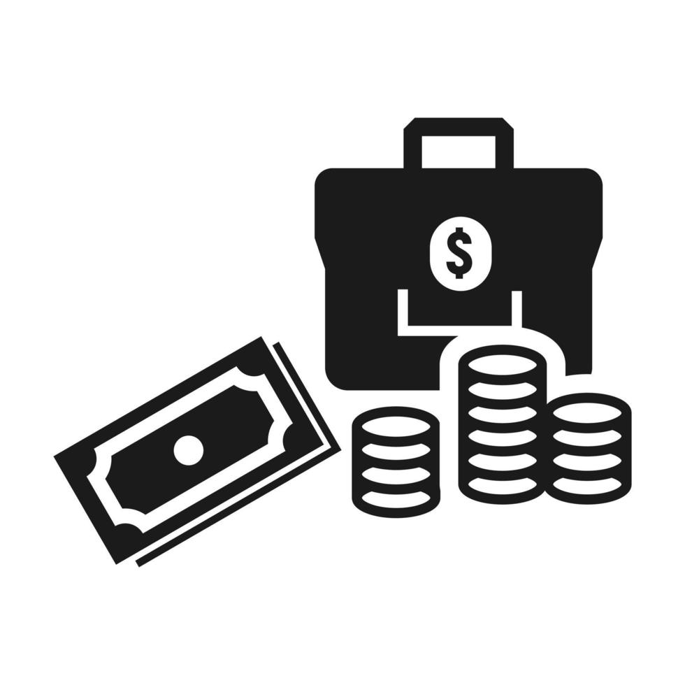 Money icon, simple style vector