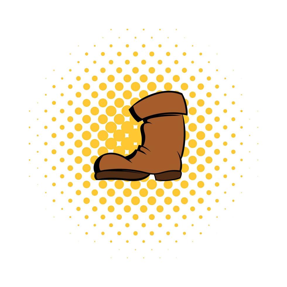 icono de comics de botas altas vector