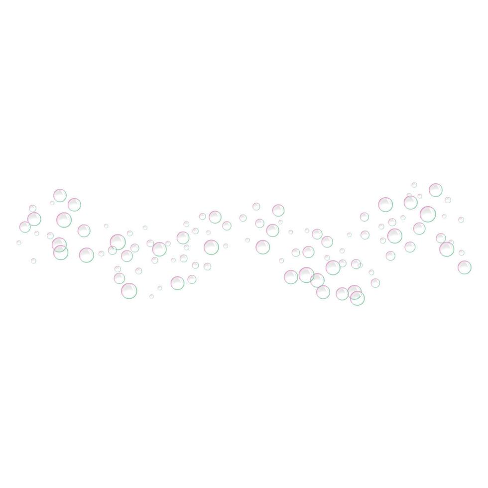 Shampoo bubbles icon, realistic style vector