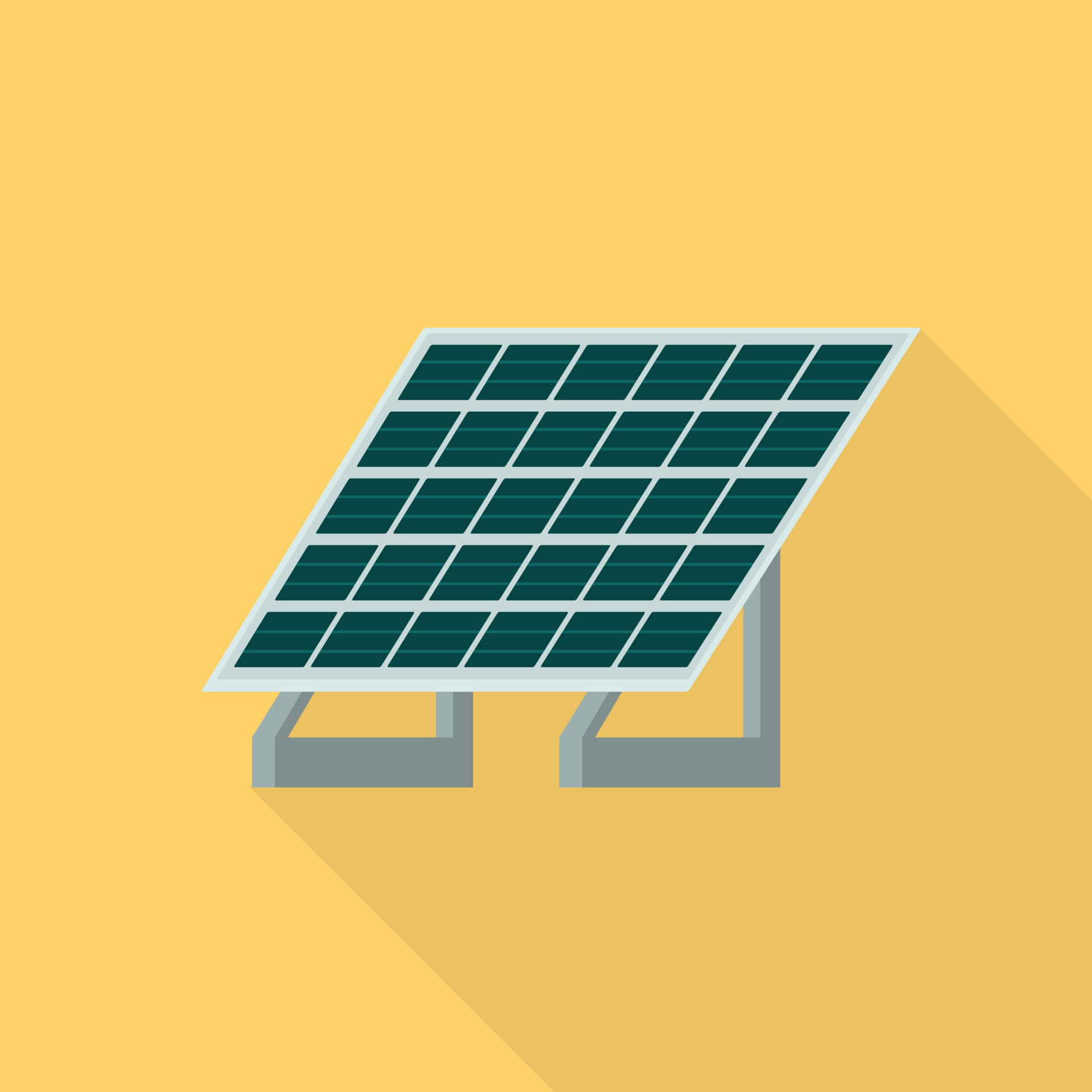 Solar panel icon, flat style 14182685 Vector Art at Vecteezy