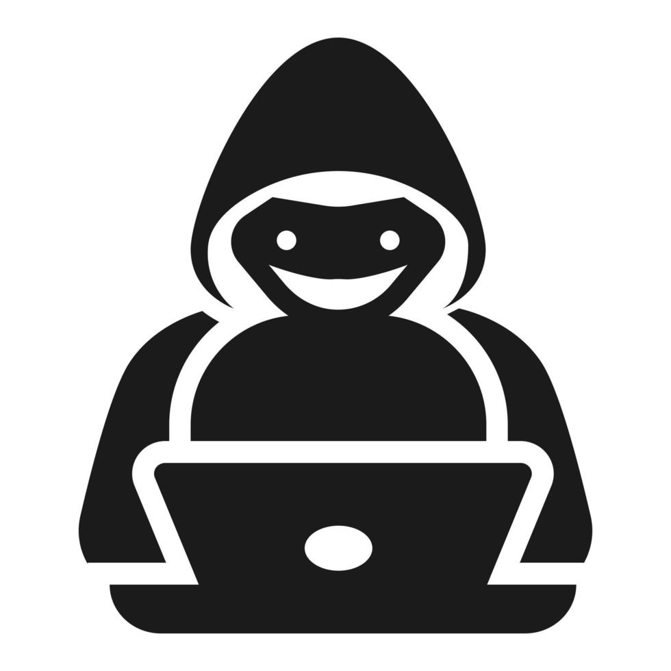 Hacker icon, simple style vector