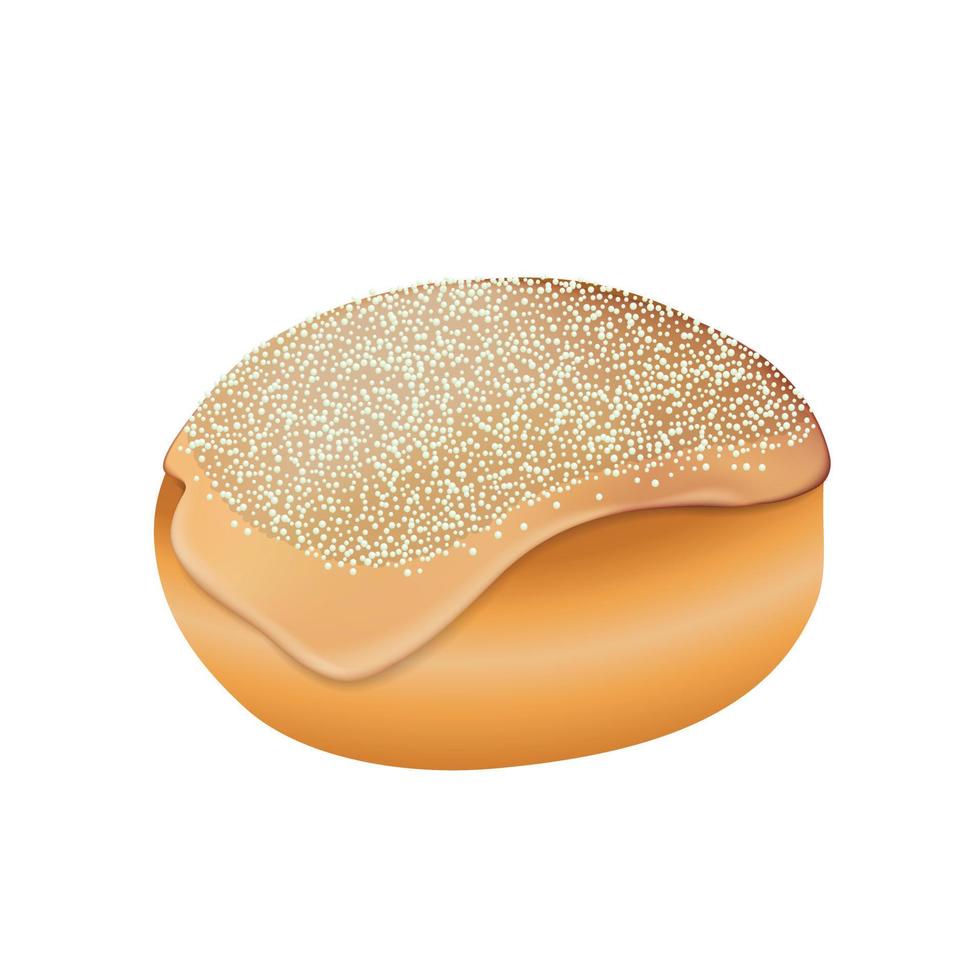 Jewish bakery icon, realistic style vector