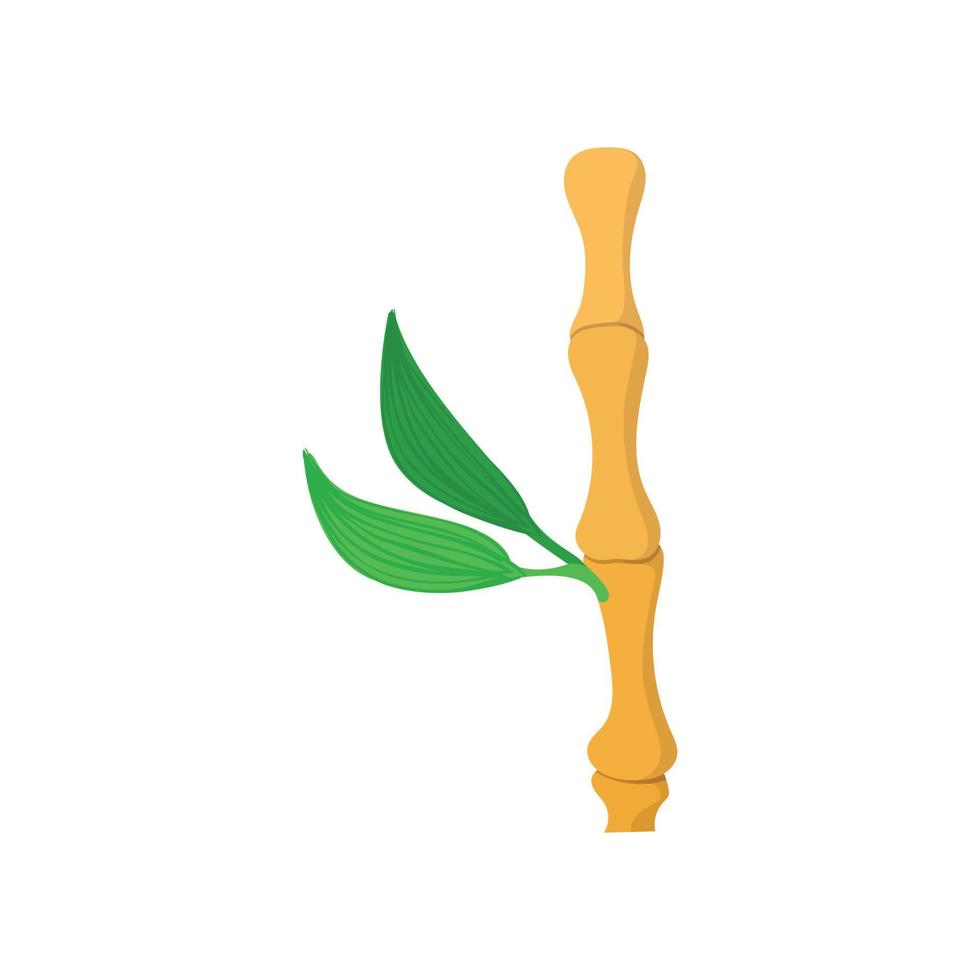 Bamboo stem cartoon icon vector