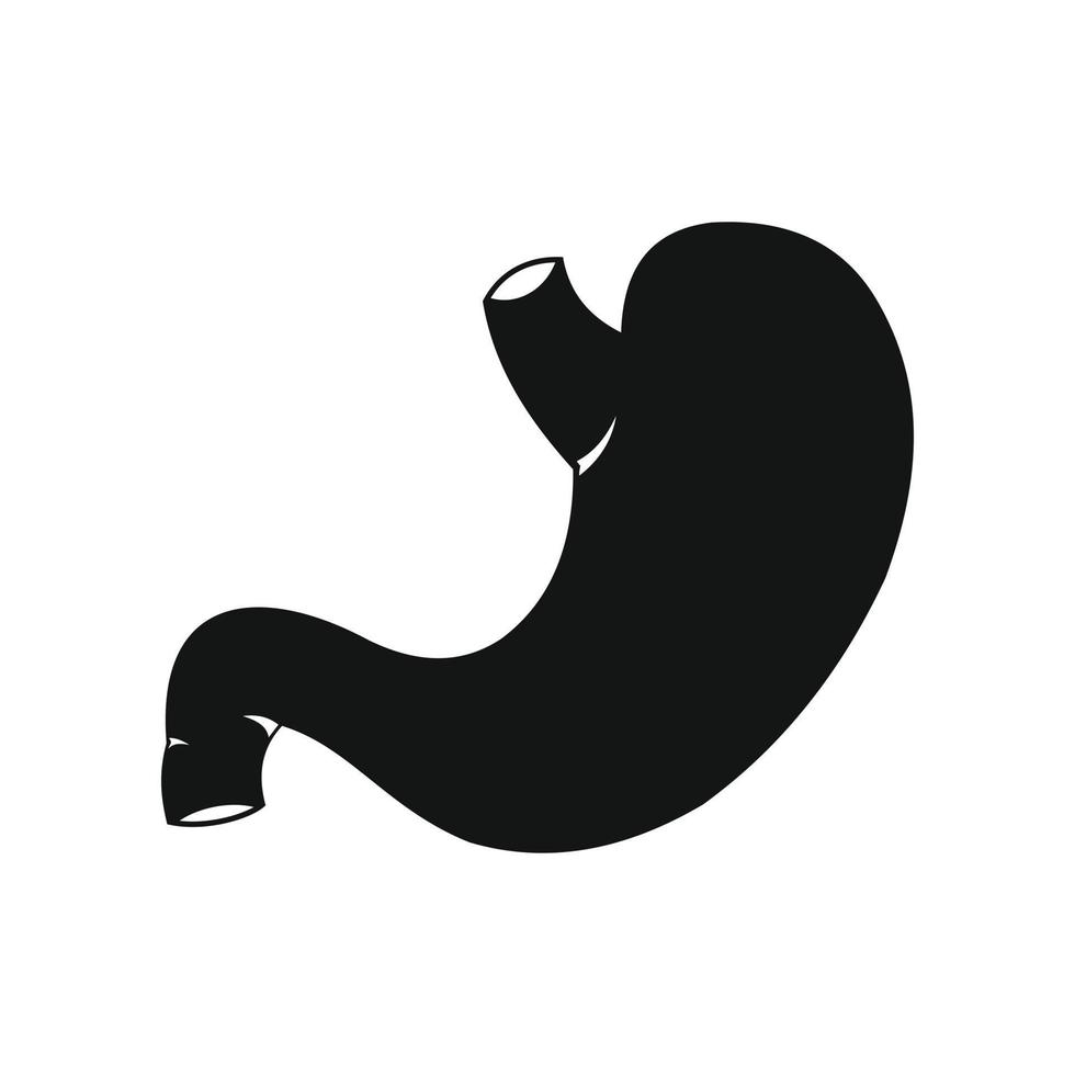 Human stomach black icon vector