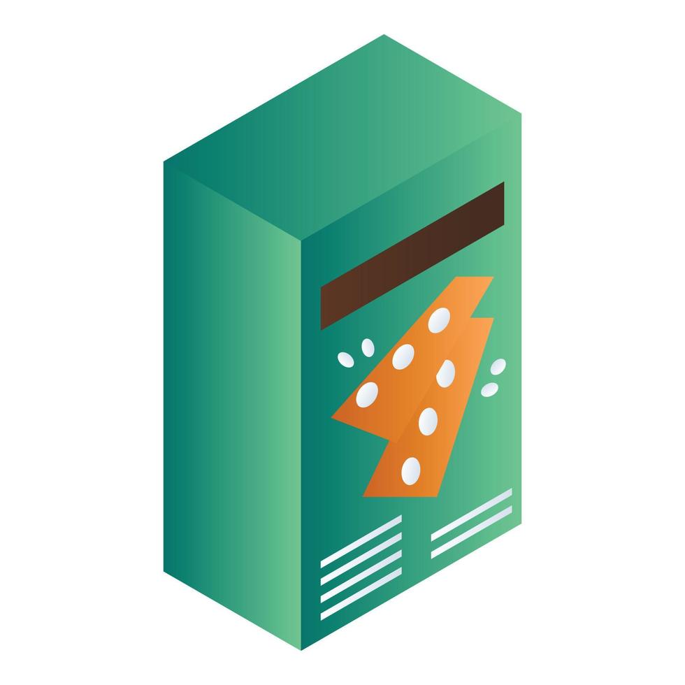 Cookie pack icon, isometric style vector