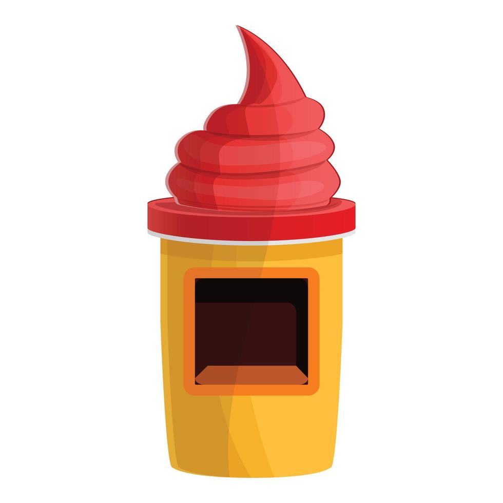 Sweet candy kiosk icon, cartoon style vector