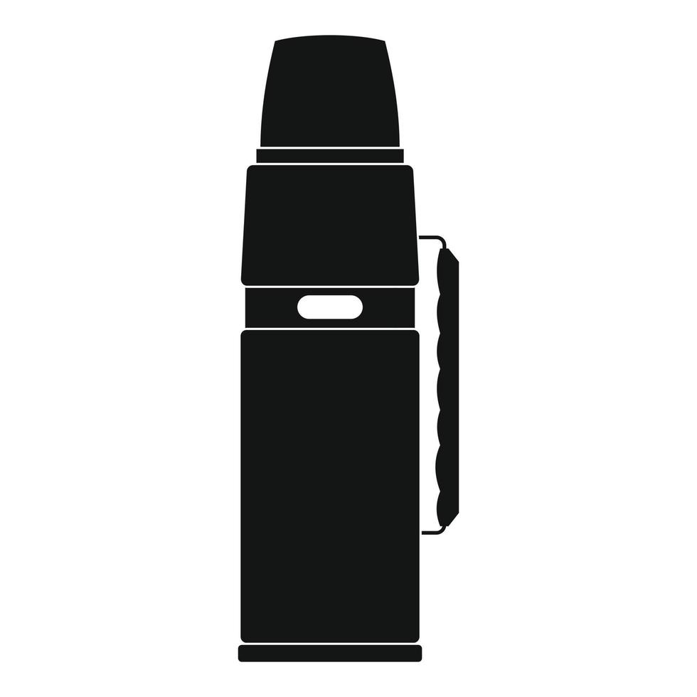 Thermos flask black simple icon vector