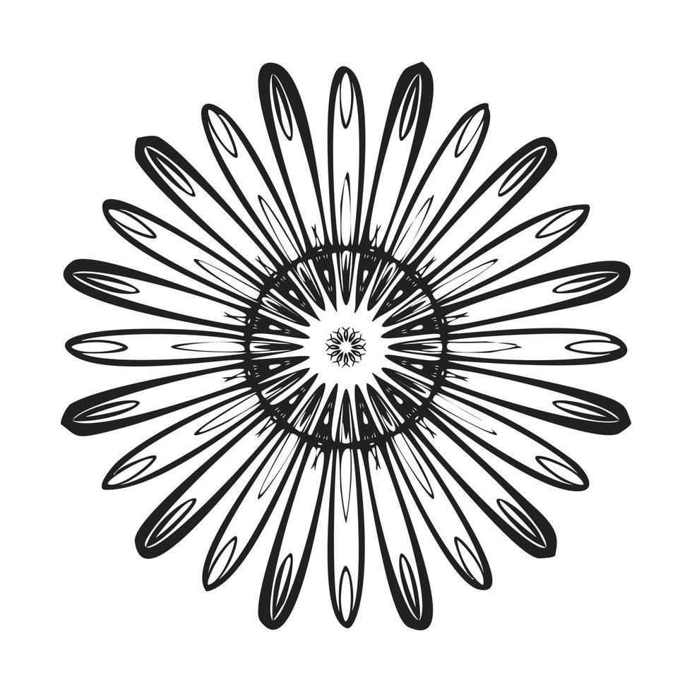 Top view chamomile icon, simple style vector