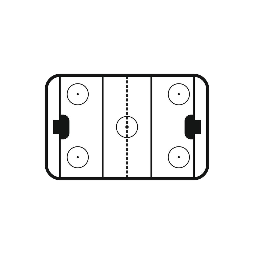 icono de la pista de hockey sobre hielo vector