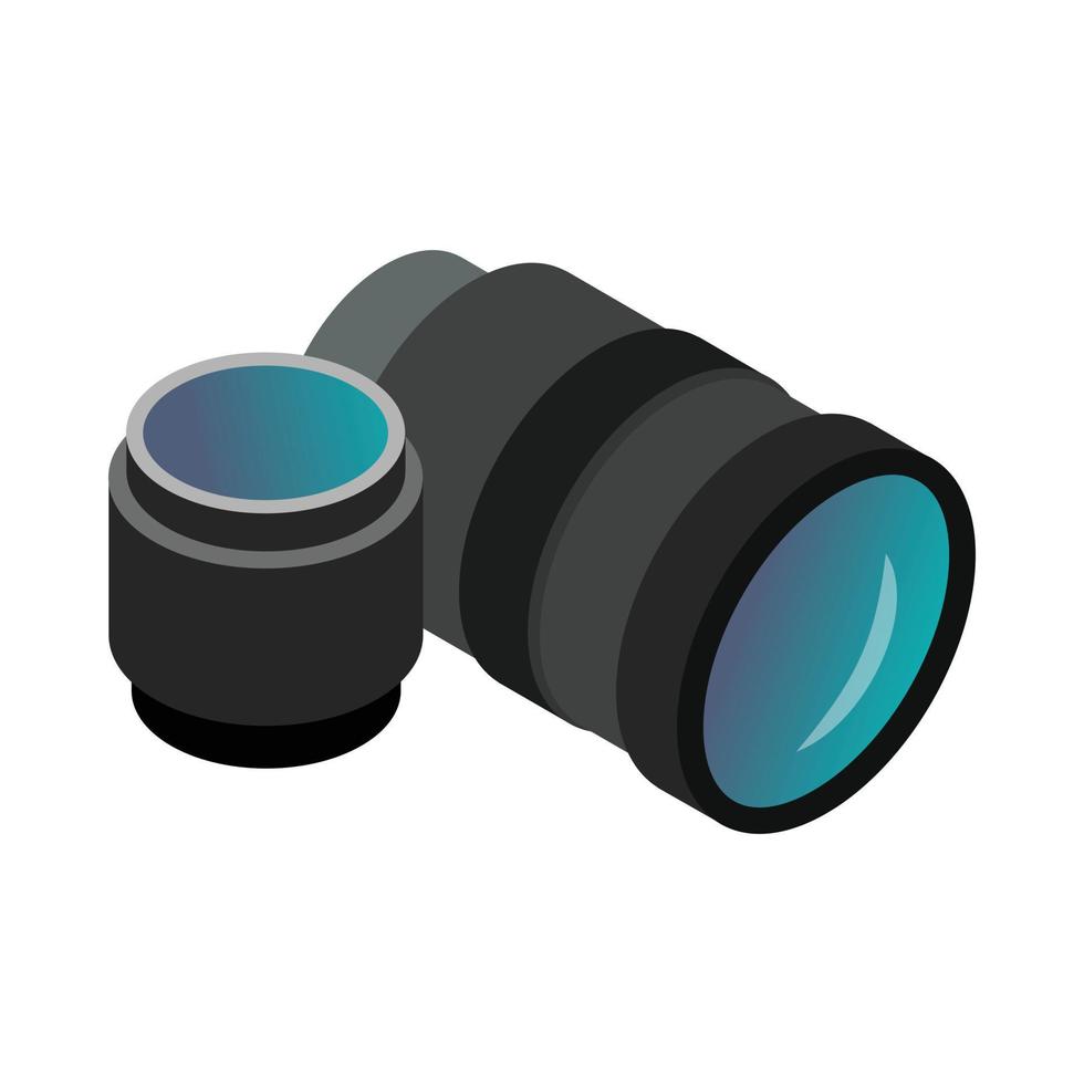 Interchangeable lens digital camera icon vector