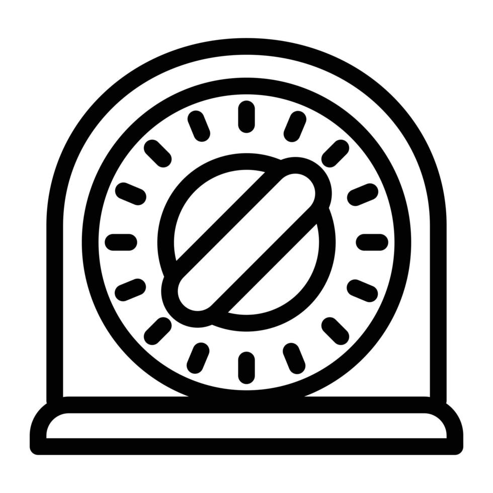 Kitchen timer icon, outline style vector