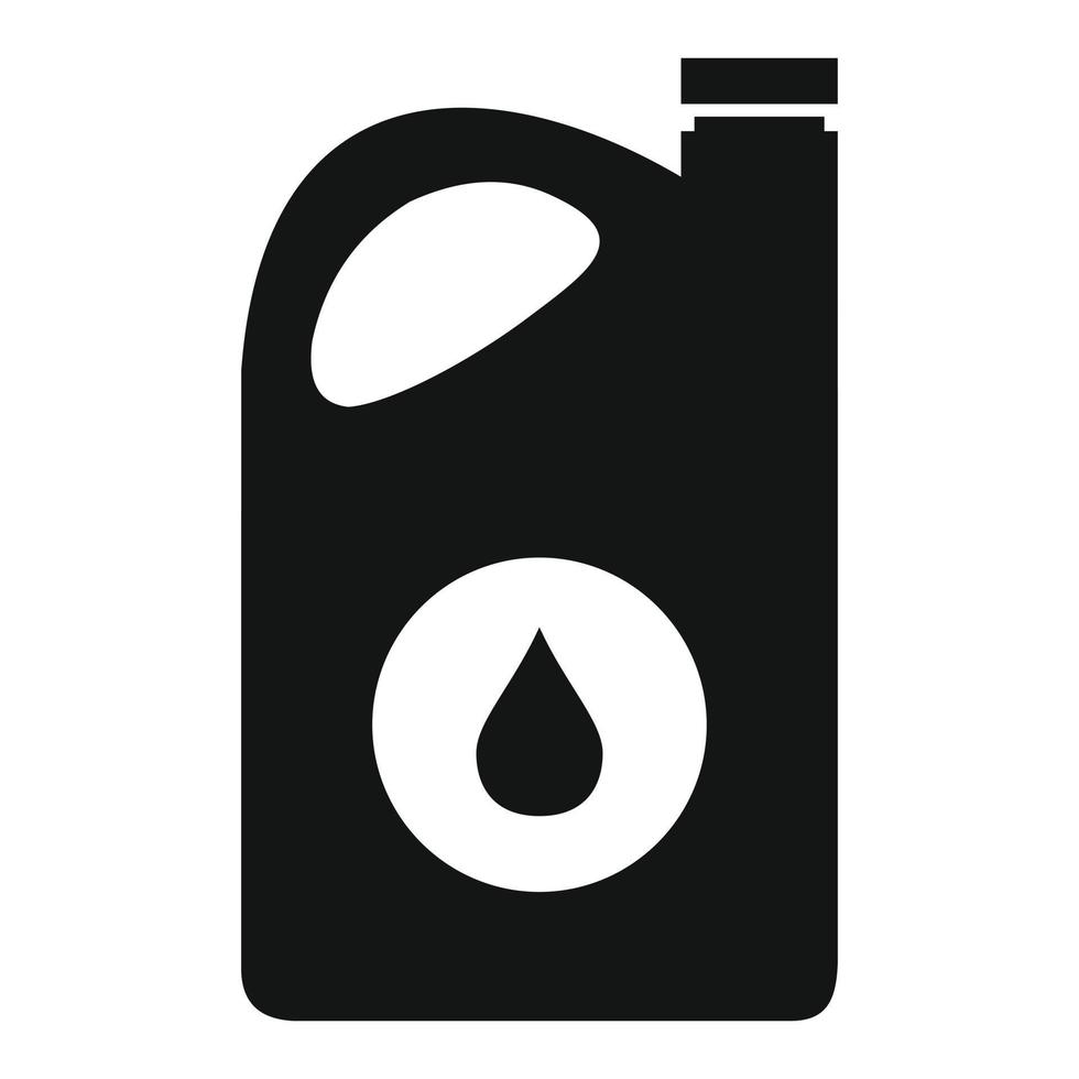 Black oil canister flat icon vector