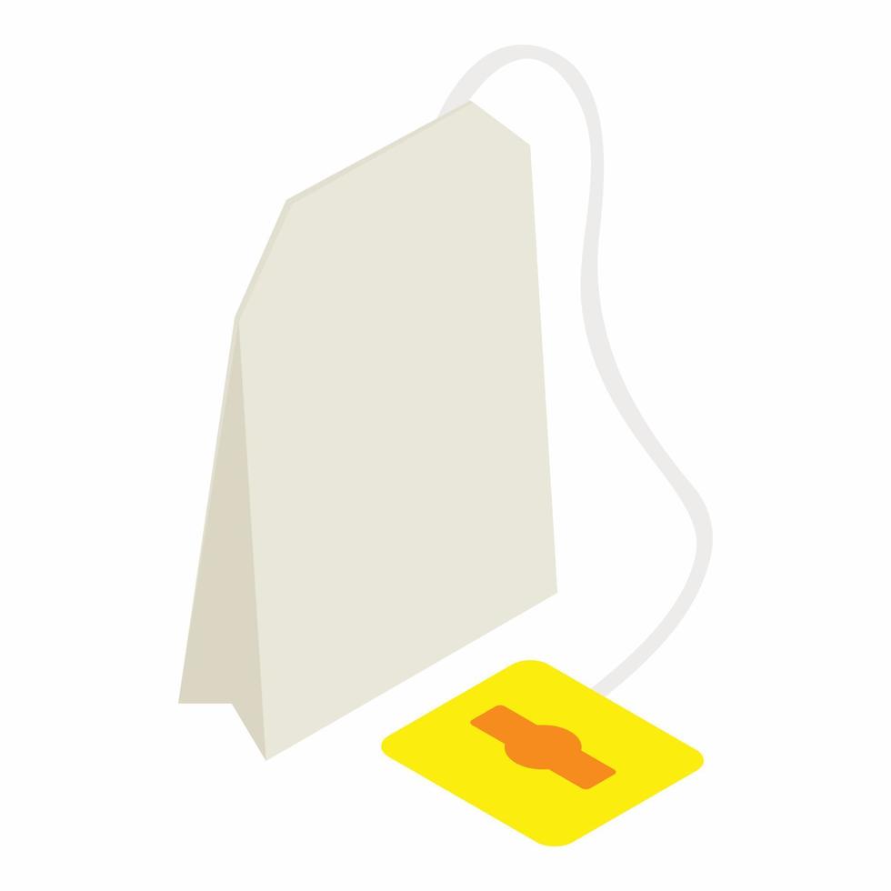 Teabag icon, isometric 3d style vector