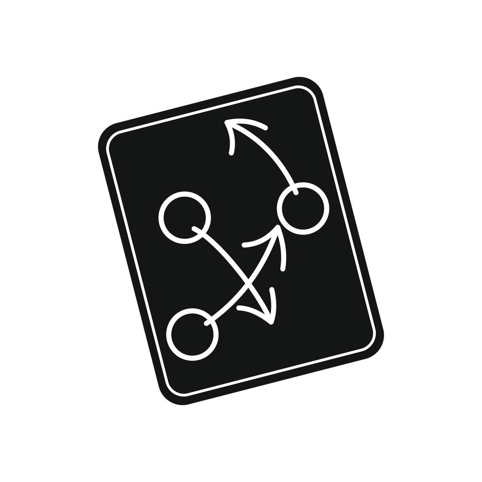 Tactic strategy on a digital tablet simple icon vector