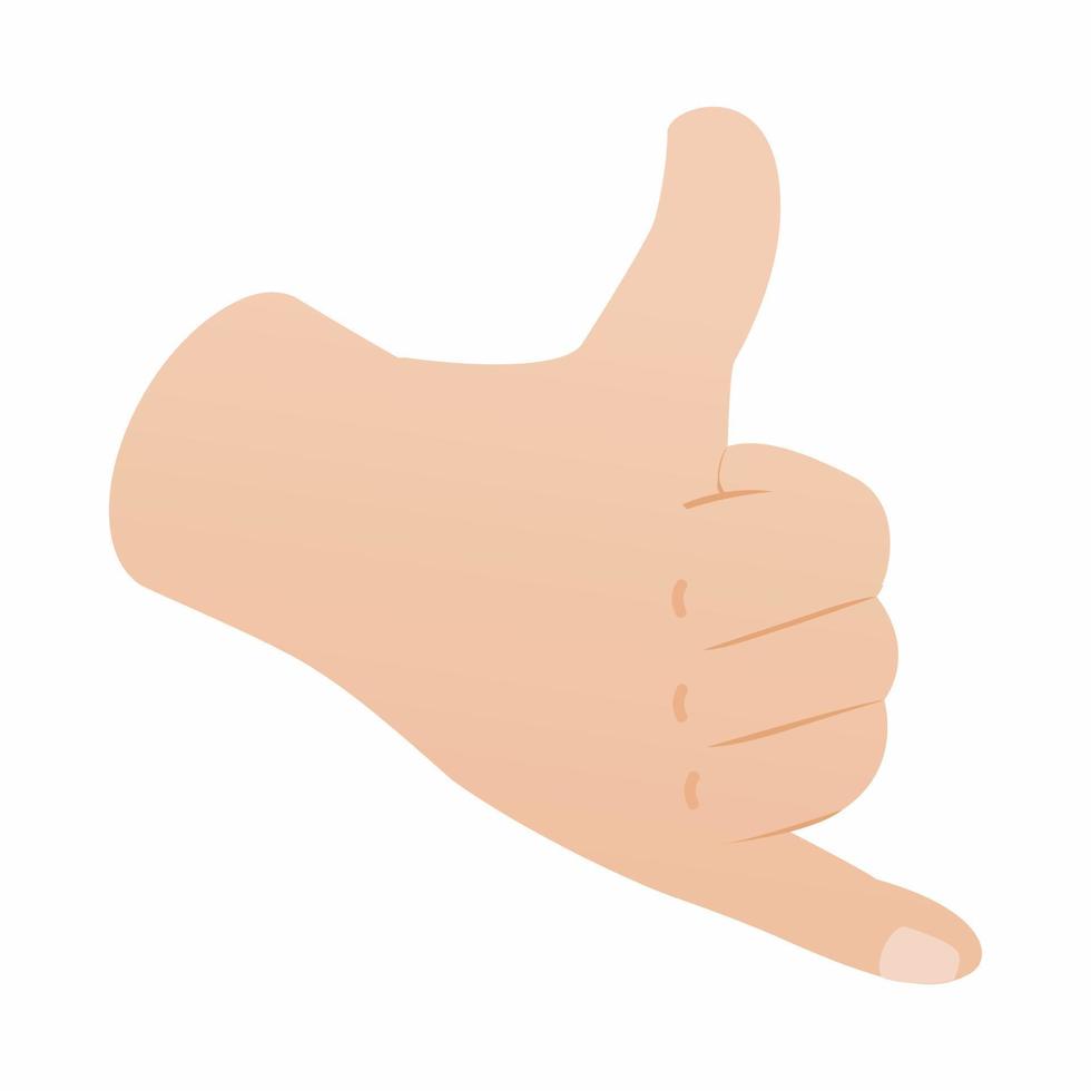 Call me gesture icon, isometric 3d style vector