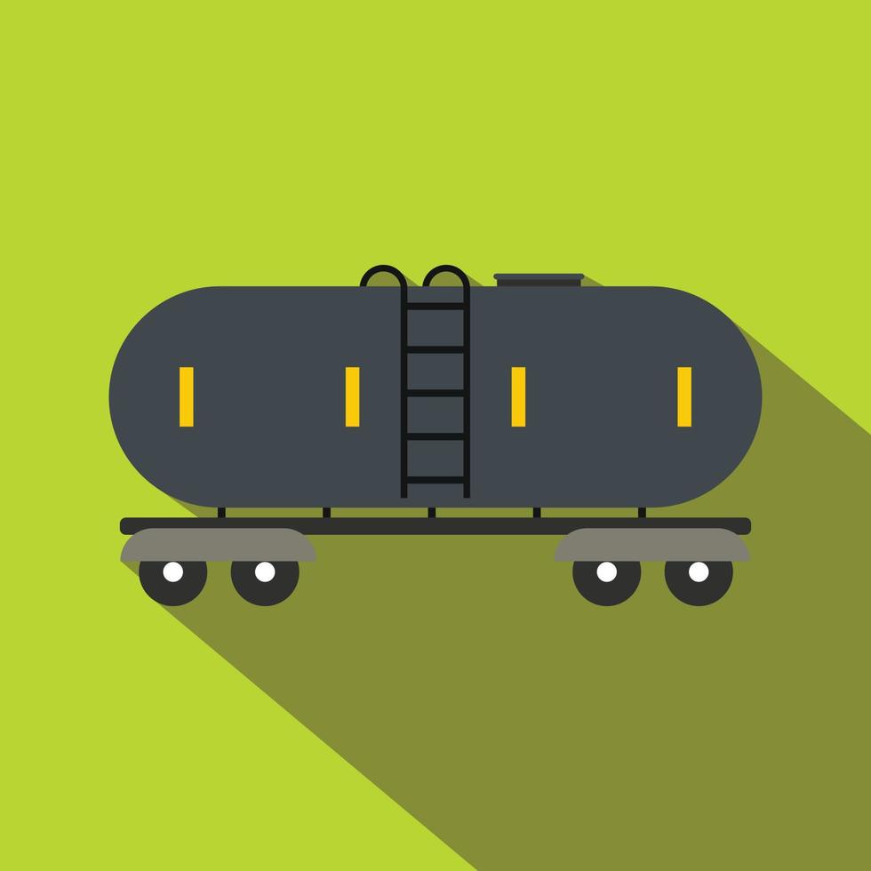 Railroad gasoline and oil tank flat icon vector