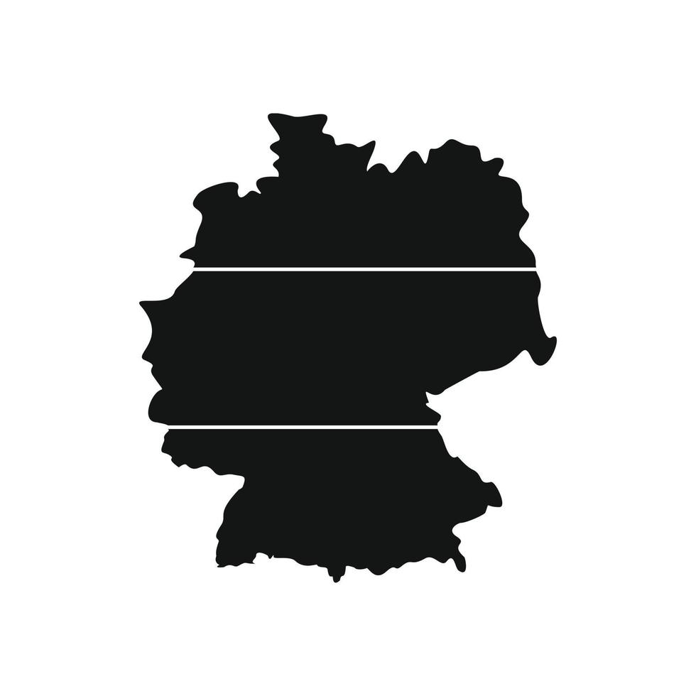 mapa, de, alemania, icono vector