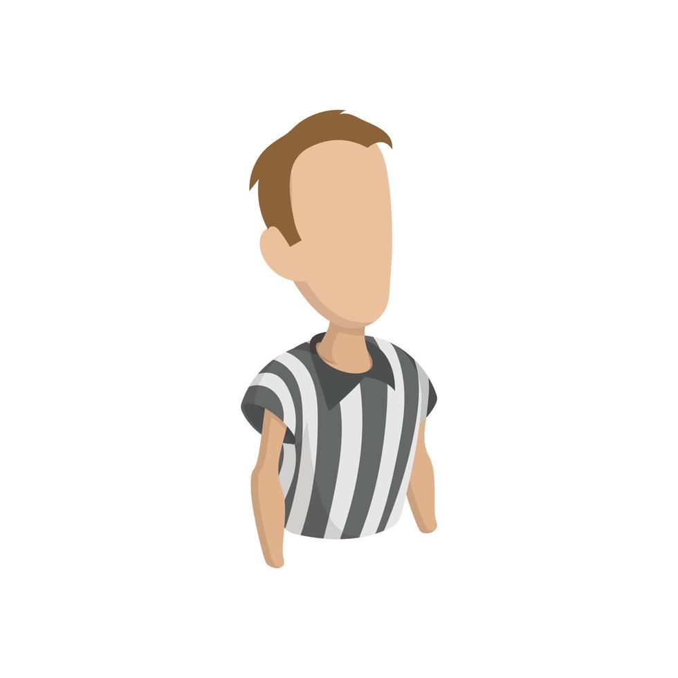 Football referee cartoon icon vector