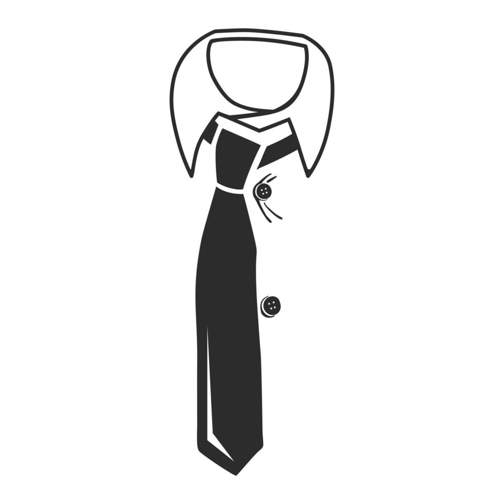 icono de corbata de negocios, estilo simple vector