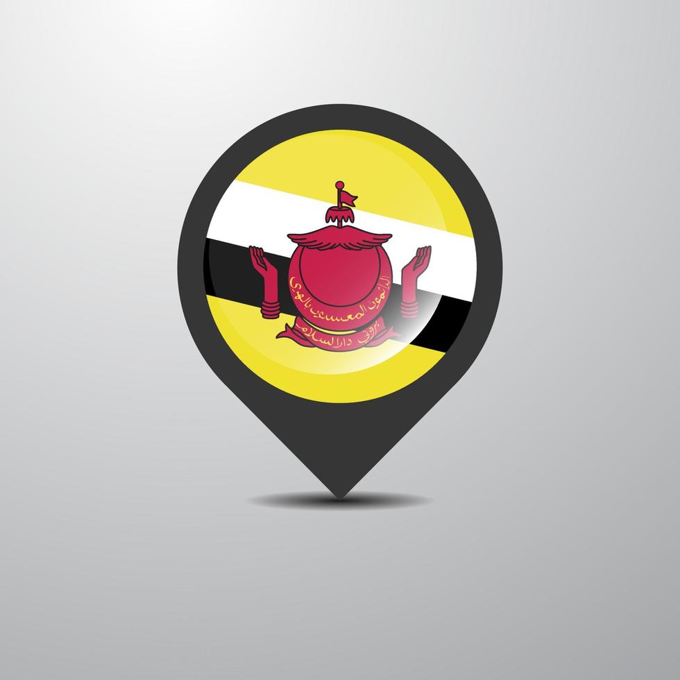 Brunei Map Pin vector