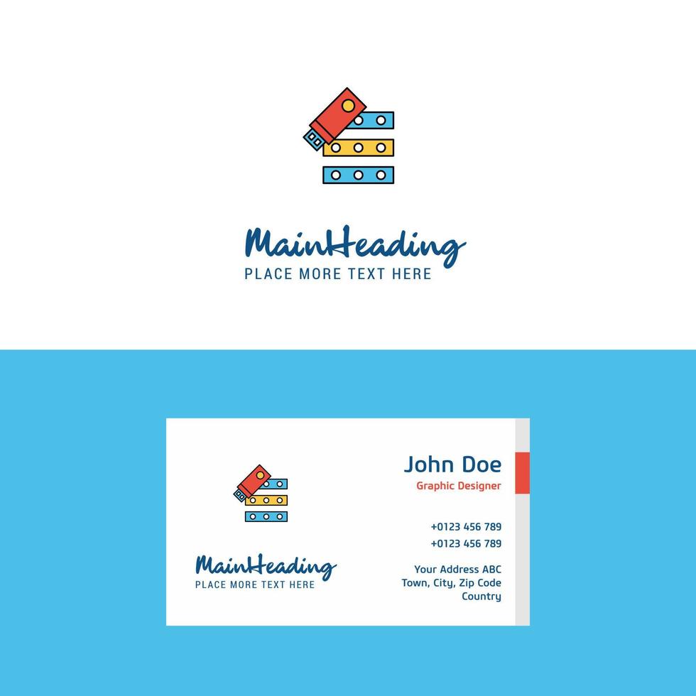 Flat Files copy Logo and Visiting Card Template Busienss Concept Logo Design vector