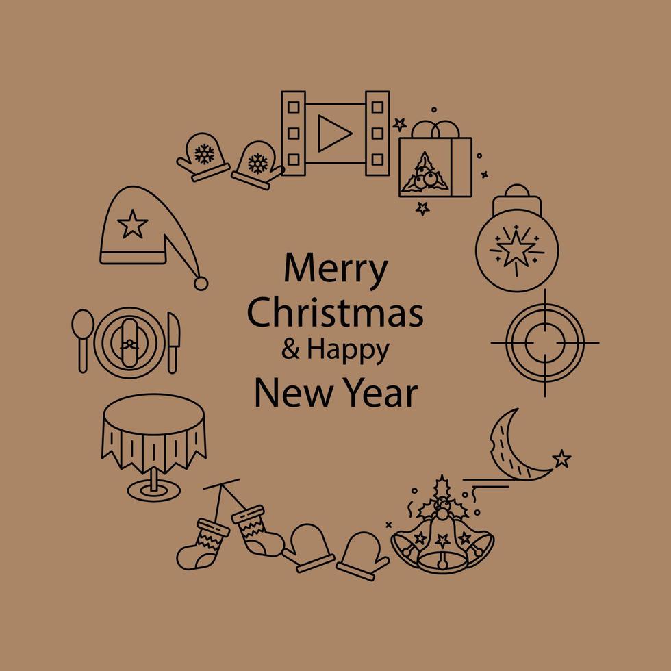 Merry Christmas Beautiful Background Vector illustration