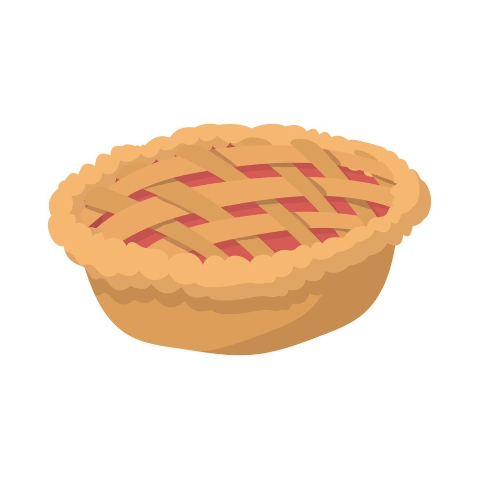 Pie cartoon icon vector