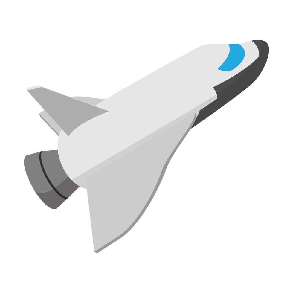 Space shuttle taking off cartoon icon vector