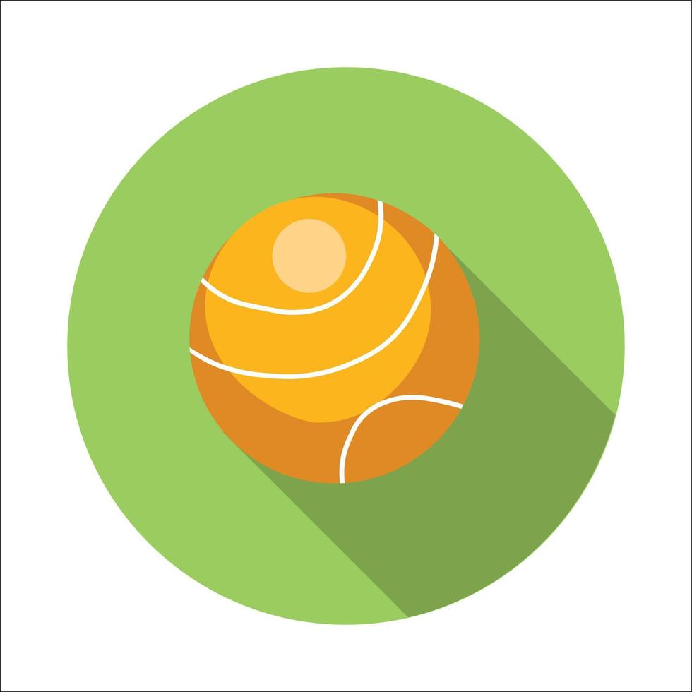 Tennis ball flat icon vector