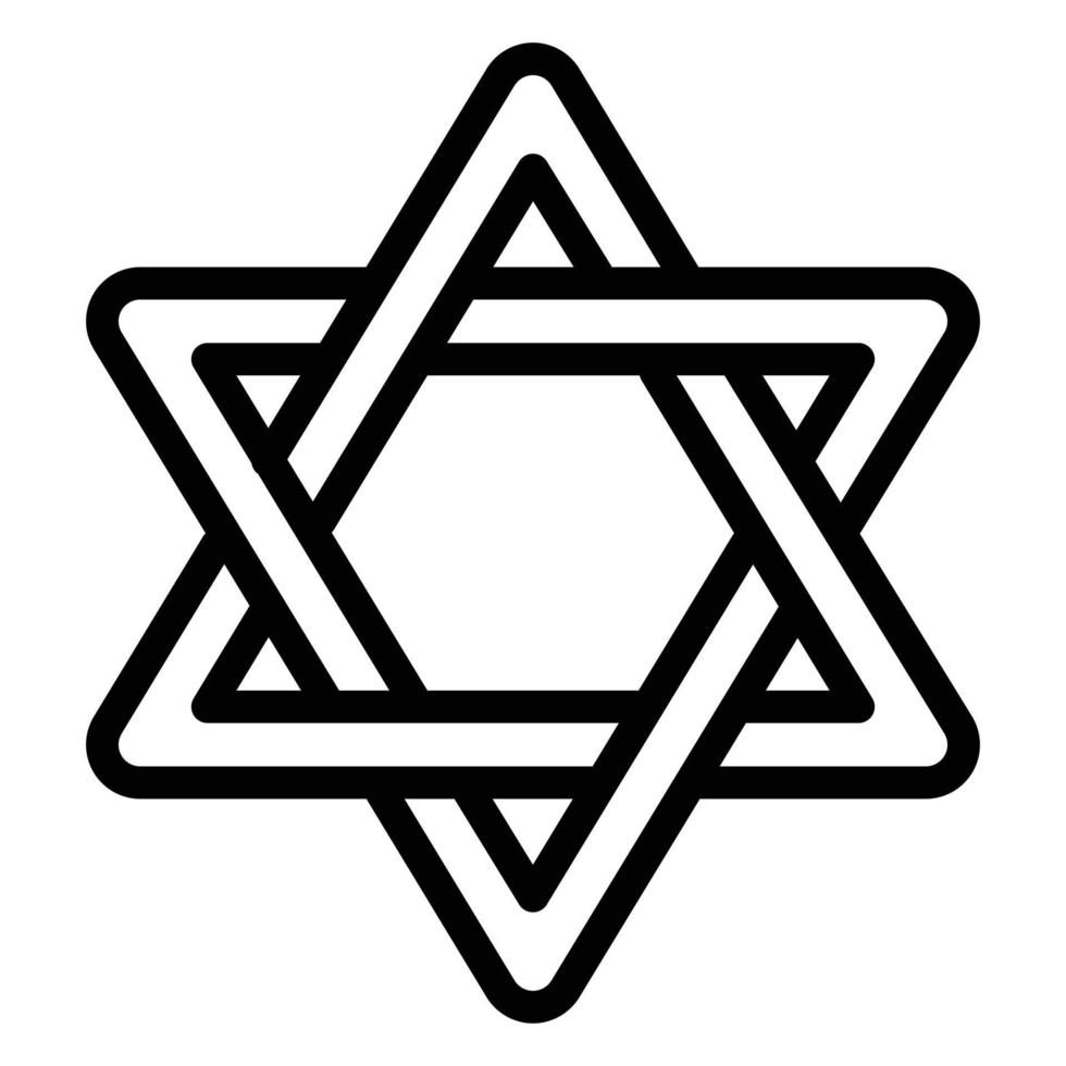David star icon, outline style vector